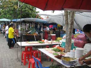 puestos de comida en Hua Hin