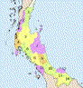 mapa de la region sur de tailandia